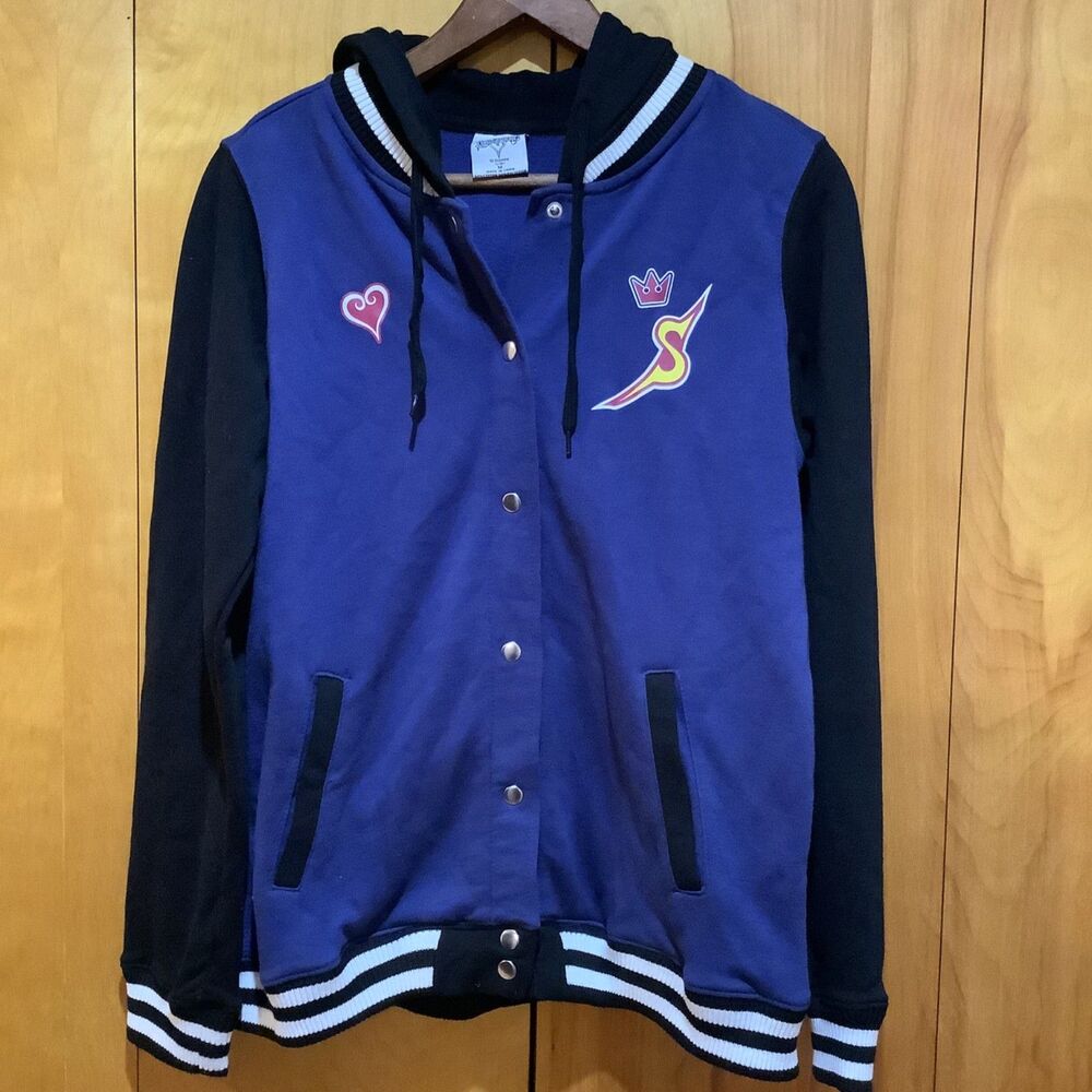 Official Disney Kingdom Of  Hearts Blue Sora Varsity Jacket Sz‎ Medium